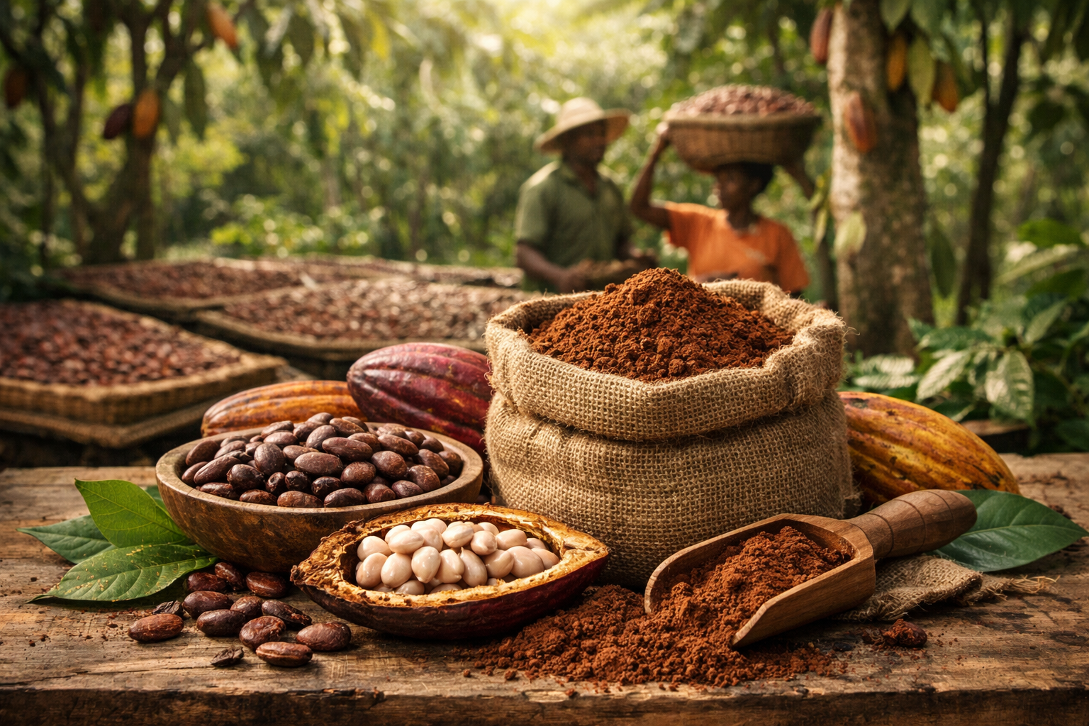Purer Kakao aus Westafrika